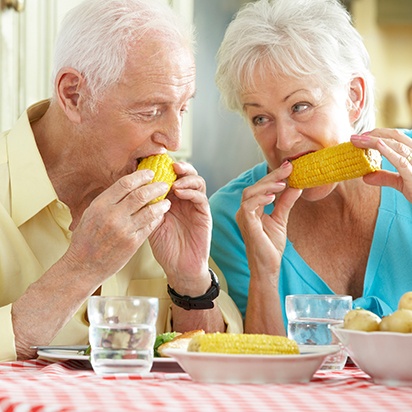 Eating a healthy diet is possible with dental implants