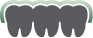 Row of teeth under orthodontic aligner icon